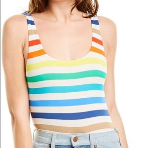 Alice + Olivia Deanne Rainbow Thong Bodysuit (NWT)